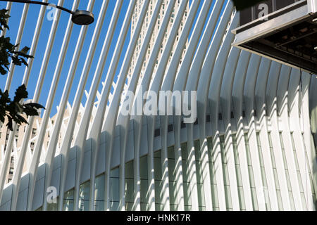 Santiago Calatrava World Trade Center Transportation Hub. August 2016. New York City, Vereinigte Staaten von Amerika Stockfoto