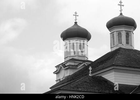 Russische orthodoxe Kirche - Unalaska - Alaska - USA Stockfoto