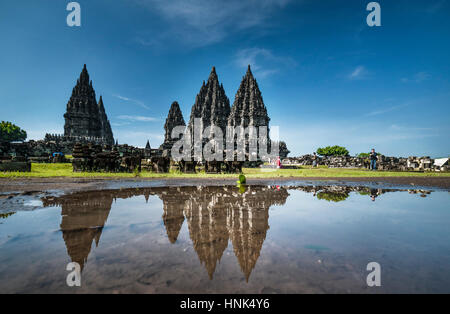 Prambanan-Tempel in der Nähe von Yogyakarta auf Java Insel Indonesien - Reise- und Architektur-Hintergrund Stockfoto