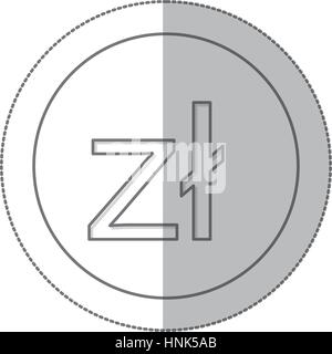 polnische Zloty Währung Symbol Symbolbild, Vektor-illustration Stock Vektor