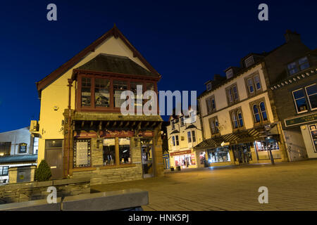 Keswick Innenstadt in der Nacht Stockfoto