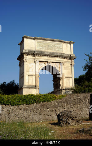 Italien, Rom, Forum Romanum, Erzbogen des Titus Stockfoto