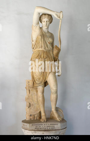 Rom. Italien. Statue von Verwundeten Amazon von einem griechischen Original von Phidias, Kopf ist eine Nachbildung des Amazonas von Polyklet, Kapitolinischen Museen. Musei Capito Stockfoto