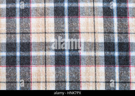 Textil-Hintergrund - karierten twilled Baumwollstoff hautnah Stockfoto