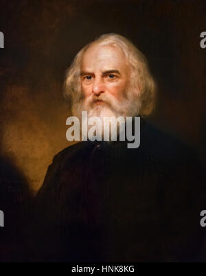 Henry Wadsworth Longfellow (1807-1882), Porträt von Thomas Buchanan Read, Öl auf Leinwand, 1869 Stockfoto