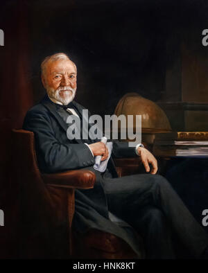 Andrew Carnegie (1835 – 1919), ein US-amerikanischer Industrieller, Prominente in der amerikanischen Stahlindustrie im späten 19. Jahrhundert. Porträt von unbekannten Künstler, c.1905 Stockfoto