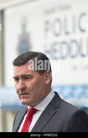 Detective Superintendent Paul Hurley von Südwales-Polizei. Stockfoto