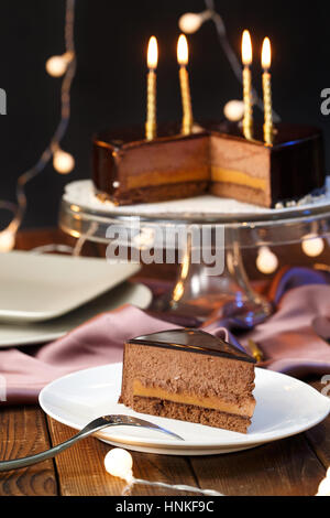 Schokoladen-Kuchen Stockfoto