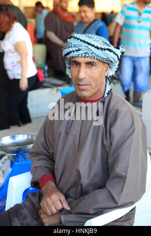 Der Fisch-Souk in Muttrah, in Muscat, der Hauptstadt des Suktanate von Oman Stockfoto