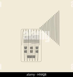 das zukünftige Telefon (alle sind nur elektromagnetische Wellen) Stock Vektor