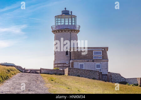 Belle Toute Leuchtturm, der wurde verschoben und ist jetzt ein Hotel.  Aufgenommen an einem sonnigen späten Nachmittag im Juni. Stockfoto