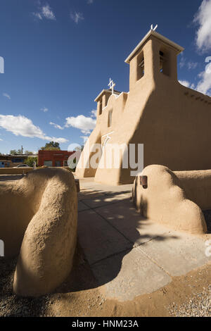 New-Mexico, Taos, Ranchos de Taos, Missionskirche San Francisco de Asis Stockfoto