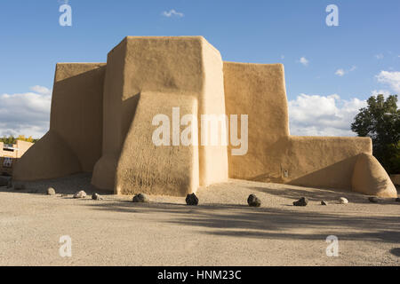 New-Mexico, Taos, Ranchos de Taos, Missionskirche San Francisco de Asis Stockfoto