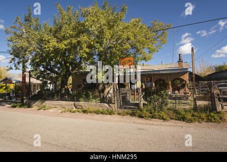 New-Mexico, High Road to Taos Scenic Byway, Truchas, Stadt-Szene Stockfoto