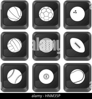 Computer-Tasten Sport isoliert auf einem weißen Hintergrund. Vektor-Illustration. Stock Vektor