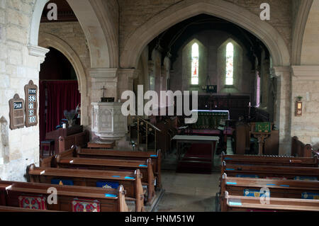 St. Michael und alle Engel Kirche, Guiting Power, Gloucestershire, England, Vereinigtes Königreich Stockfoto