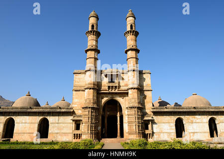 Champaner - Pavagadh archäologischer Park ist eine historische Stadt im Bundesstaat Gujarat. Jami Masjid-Moschee. (UNESCO) Stockfoto