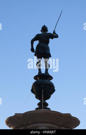 Sevilla, Spanien - November 18,2016: Statue auf Quecksilber-Brunnen am Plaza de San Francisco in der Nähe von Sevilla Stadt Hall.Spain. Stockfoto