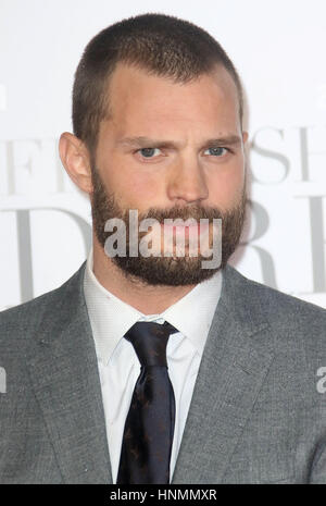 9. Februar 2017 - Jamie Dornan Teilnahme an "Fifty Shades Darker" UK Premiere, Odeon, Leicester Square in London, England, UK Stockfoto