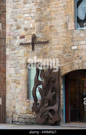 Das Museu Diocesa an die Casa del la Pia Almoina auf Avingunda De La Catedral in Barcelona Spanien. Stockfoto