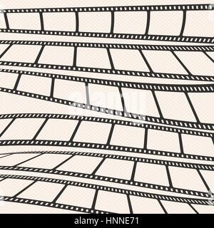 Satz von Film oder Kamera Streifen in horizontaler Position. Stock Vektor