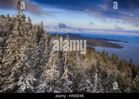 Landschaft von Koli Nationalpark (Kolin Kansallispuisto) in Finnland, Nord-Karelien: Pielinen See im Koli Nationalpark (Kolin Kansallispuisto) Stockfoto
