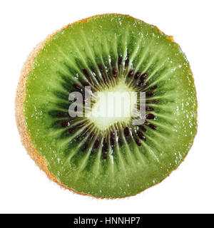 Kiwifrucht isoliert auf weißem Hintergrund, Makro. Stockfoto