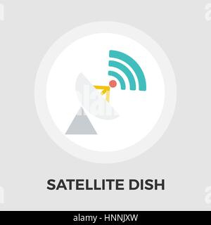 Sat-Antenne Symbol Vektor. Flach-Symbol auf dem weißen Hintergrund isoliert. Editierbare EPS-Datei. Vektor-Illustration. Stock Vektor