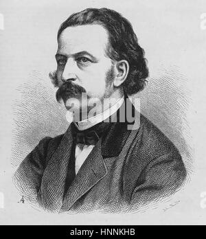 THEODOR FONTANE (1819-1898), deutscher Schriftsteller und Dichter über 1860 Stockfoto