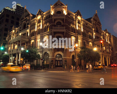 Historisches Driskill Hotel eröffnete im Jahre 1886 in Austin, Texas. Stockfoto