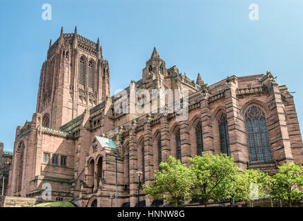 Liverpool Cathedral ist die anglikanische Kathedrale von Liverpool; England Stockfoto