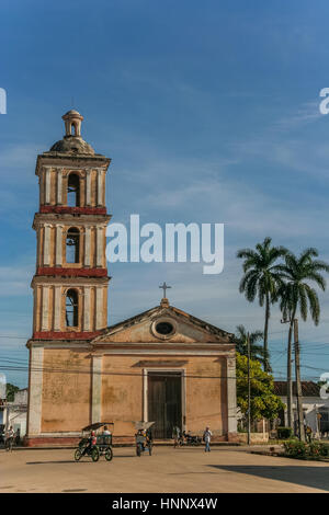 Kirche in der Mitte des kolonialen Remedios, Kuba Stockfoto