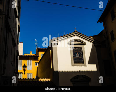 Straße Niveau architektonische Details von Florenz, Toskana, Italien. Stockfoto