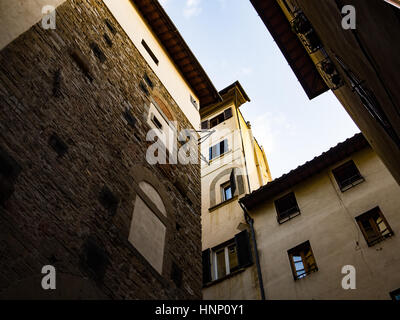 Straße Niveau architektonische Details von Florenz, Toskana, Italien. Stockfoto