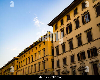 Straße Niveau architektonische Details von Florenz, Toskana, Italien. Stockfoto