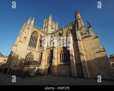 Die Abbey Church of Saint Peter and Saint Paul (aka Bath Abbey) in Bath, Großbritannien Stockfoto