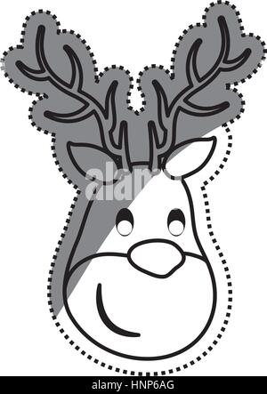 Weihnachten niedlichen Cartoon Ikone Vektor Illustration Grafik-design Stock Vektor
