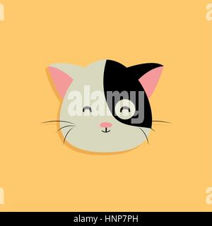Cartoon Katzengesicht Stock Vektor