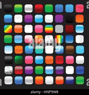Satz von leere Schaltfläche Brutto und glänzen mit bunten Element Vektor eps10 Stock Vektor