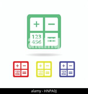 Taschenrechner-Symbol. isoliert auf weißem Hintergrund Stock Vektor