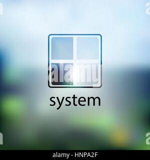 Icon-System. isoliert auf Hintergrund unscharf Stock Vektor
