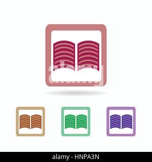 Buchsymbol. isoliert auf weißem Hintergrund Stock Vektor