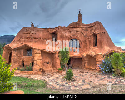 Villa de Leyva, Kolumbien - 2. Mai 2016: Haus der Terrakota Stockfoto