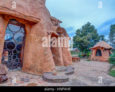 Villa de Leyva, Kolumbien - 2. Mai 2016: Haus der Terrakota Stockfoto