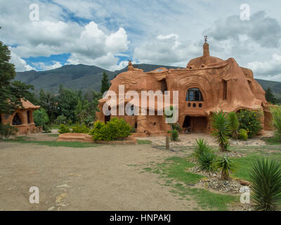 Villa de Leyva, Kolumbien - 2. Mai 2016: Haus der Terrakota Stockfoto