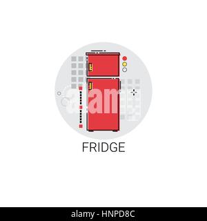 Kühlschrank Kochen Geschirr Küche Geräte Geräte Symbol Stock Vektor