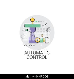 Automatische Steuerung Machinery Industrial Automation Industrie Produktion Symbol Stock Vektor