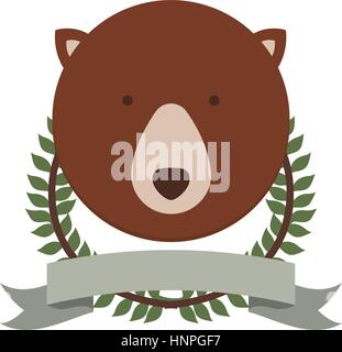 Emblem Bear Hunter Stadt-Symbol, Vektor-Illustration-Bild Stock Vektor