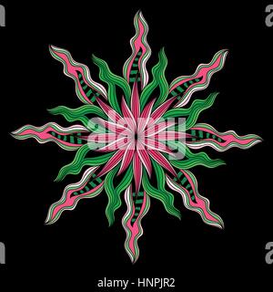 Mandala. Bunte Runde Ornament. Malvorlagen. Vector Illustration nahtlose Muster Stock Vektor