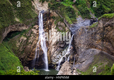 Wasserfälle in Baños, Ecuador Stockfoto